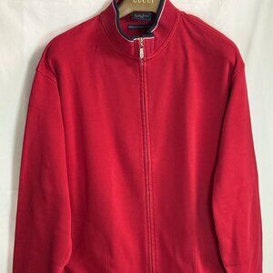 Bobby Jones Players Men's 1/4 Zip Mock Neck Long Sleeves Sweatshirt - Red - XL